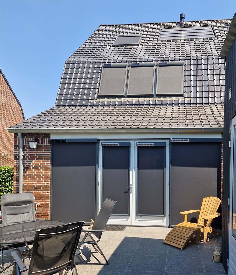 Solar zonwering op achterpui in Veghel